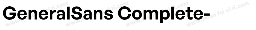 GeneralSans Complete字体转换